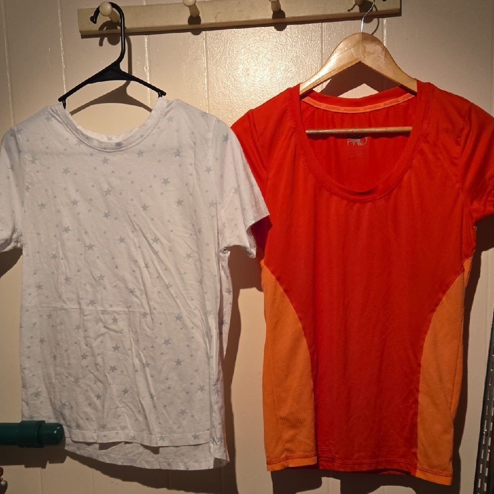Style & Co. Orange and White Kids Tees